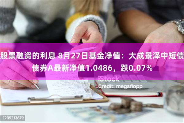 股票融资的利息 8月27日基金净值：大成景泽中短债债券A最新净值1.0486，跌0.07%